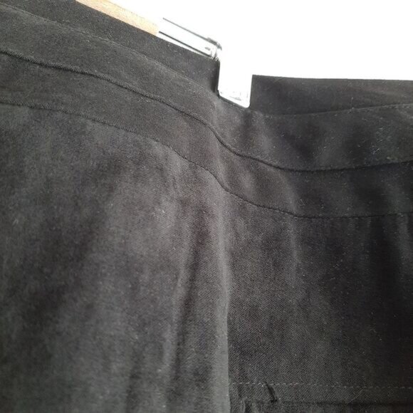 PENNINGTONS NWOT - Faux Suede Soft Maxi Long Length Skirt Back Slit Black Sz 18 - Picture 5 of 10